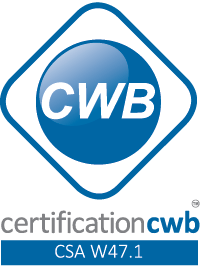 Entreprise certifiée CWB | Certification aux normes CSA W59 et W47.1 du Bureau canadien de soudage